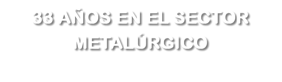 33 AÑOS EN EL SECTOR METALÚRGICO